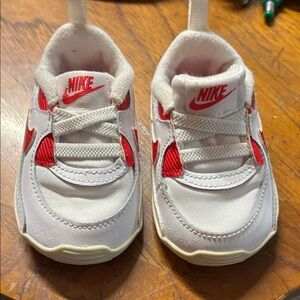 Nike Kids Red and White Sneakers